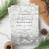 Invitation Festif Ruban Silver Lights Noël