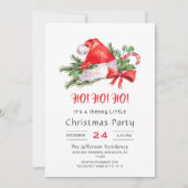 Invitation Festif Santa Hat Joyeux Noël Little Party Inv (Devant)