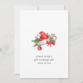 Invitation Festif Santa Hat Joyeux Noël Petite fête (Dos)