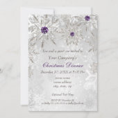 Invitation Festif Silver Purple Corporate Fête de vacances (Devant)
