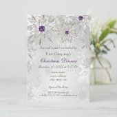 Invitation Festif Silver Purple Corporate Fête de vacances (Debout devant)