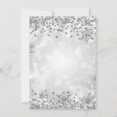 Invitation Festif Silver Winter Diamonds Noël (Dos)