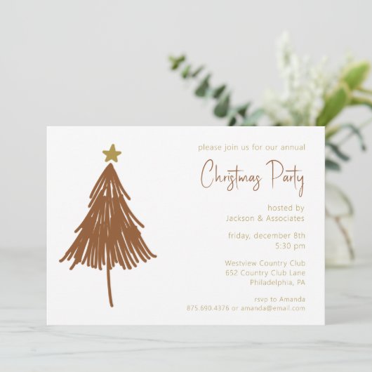 Invitation Festif simple Fête de Noël (Debout devant)