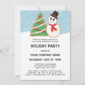 Invitation Festif Snowman Tree Cookie Corporate Holiday (Devant)