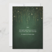 Invitation Festif Sparkly Gold String lumières Noël (Dos)