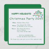 Invitation Festif sur mesure Amusement Élégant Soirée de Noël (Devant / Derrière)