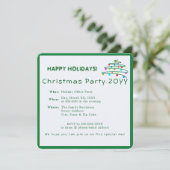 Invitation Festif sur mesure Amusement Élégant Soirée de Noël (Debout devant)
