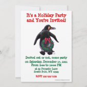 Invitation Festif Têtes de manchot et Tails Noël (Dos)