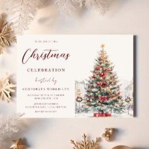 Invitation Festif Tree Office Corporate Christmas Party