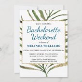 Invitation Festif Tropical Bachelorette Week-end Itinéraire (Devant)