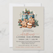 Invitation Festif Watercolor Cookie Exchange Party (Devant)