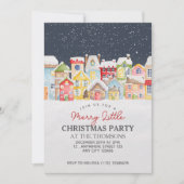 Invitation Festif Winter Snow House Twilight Sky Noël (Devant)