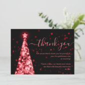 Invitation Festif Xmas Arbre rouge Mariage noir (Debout devant)