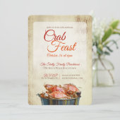Invitation Festin de crabes Dîner de fruits de mer côtiers Ru (Debout devant)