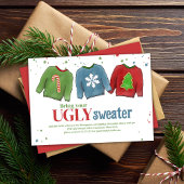 Invitation Festin drôle laide doux Noël