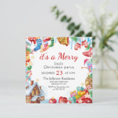 Invitation Festin Funny Joyeux Petit Noël Fête Fête (Debout devant)