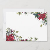 Invitation Festin Poinsettia Fête de Noël Open House (Dos)