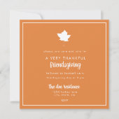 Invitation Festin Potluck de dîner de thanksgiving de (Devant)