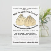 Invitation Festival alimentaire chinois Dim Sum Shumai Dumpli (Debout devant)