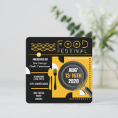 Invitation festival alimentaire flyer contemporain (Debout devant)