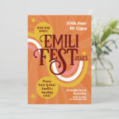 Invitation Festival Anniversaire Boho Super (Debout devant)