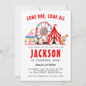 Invitation Festival Carnival Circus Show Party Enfant Anniver (Devant)
