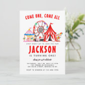 Invitation Festival Carnival Circus Show Party Enfant Anniver (Debout devant)