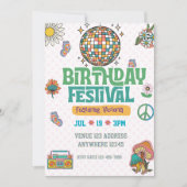 Invitation Festival d'anniversaire de l'ère rétro (Devant)