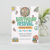 Invitation Festival d'anniversaire de l'ère rétro (Debout devant)