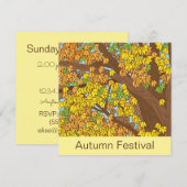 Invitation Festival d'automne Arbre coloré (Devant / Derrière)