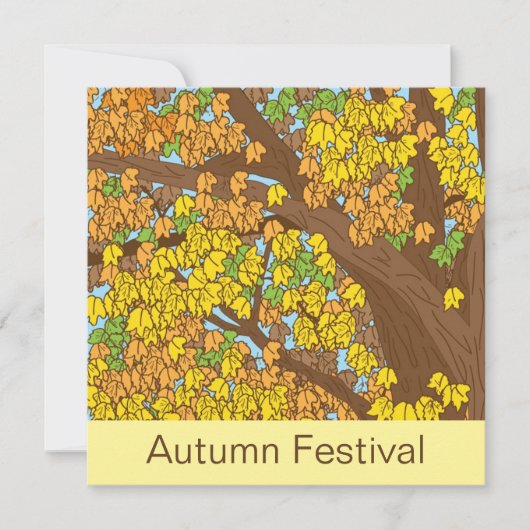 Invitation Festival d'automne Arbre coloré (Devant)