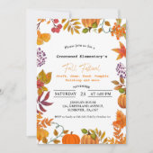 Invitation Festival d'automne bonfire School Community Event (Devant)