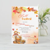 Invitation Festival d'automne de citrouille à l'aquarelle (Debout devant)