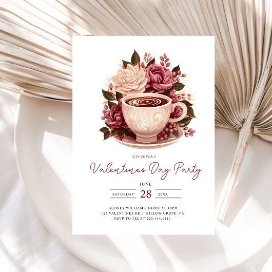 Invitation Festival de café moderne Valentines Galentines