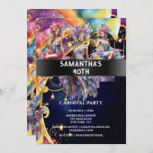Invitation Festival de carnaval lgbtq thème de la célébration (Devant / Derrière)
