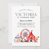 Invitation Festival de Cirque du Carnaval moderne Fête Enfant (Devant)