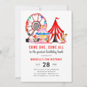 Invitation Festival de cirque du Carnaval moderne Spectacle E (Devant)