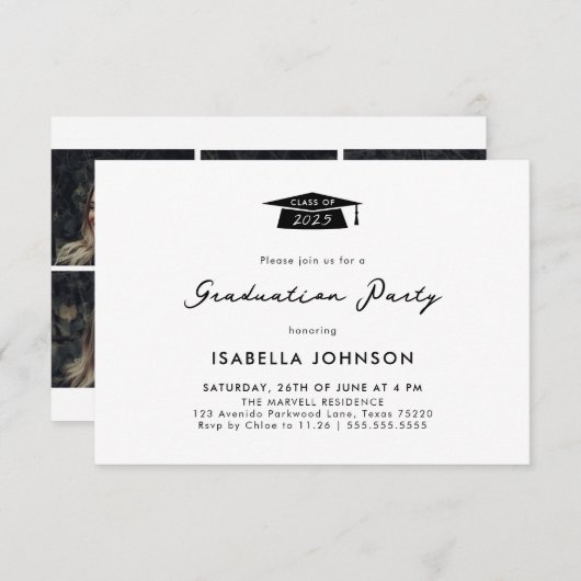 Invitation Festival de collage photo moderne (Devant / Derrière)