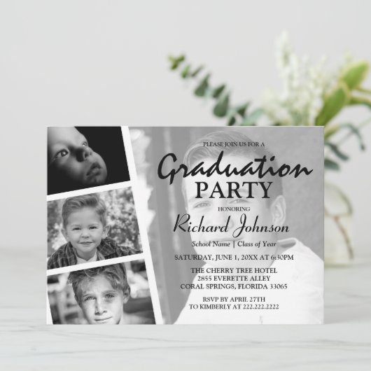 Invitation Festival de collage photo moderne (Debout devant)