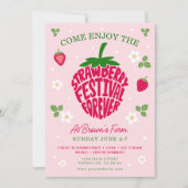 Invitation Festival de la Fraise Forever Mignon Personnalisab (Devant)