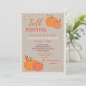 Invitation Festival de la récolte d'automne Pumpkin Leaves Év (Debout devant)