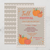 Invitation Festival de la récolte d'automne Pumpkin Leaves Év (Devant / Derrière)