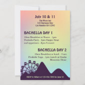 Invitation Festival de musique Co-Ed Couples Bachelor Party (Dos)