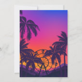 Invitation Festival de musique | Ferris Wheel Palms Sweet 16 (Dos)