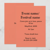 Invitation Festival de musique nom détails ici ajouter date (Devant / Derrière)