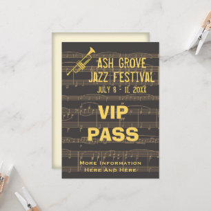 Invitation Festival de musique Pass Trompette d'or sur le cho