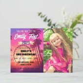 Invitation Festival de musique rose Fest Photo Anniversaire (Debout devant)