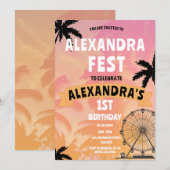 Invitation Festival de musique Summer Ferris Wheel Anniversai (Devant / Derrière)