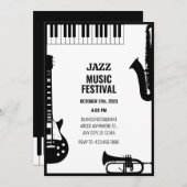 Invitation Festival des instruments de musique jazz (Devant / Derrière)