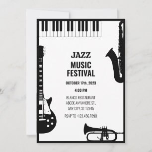 Invitation Festival des instruments de musique jazz